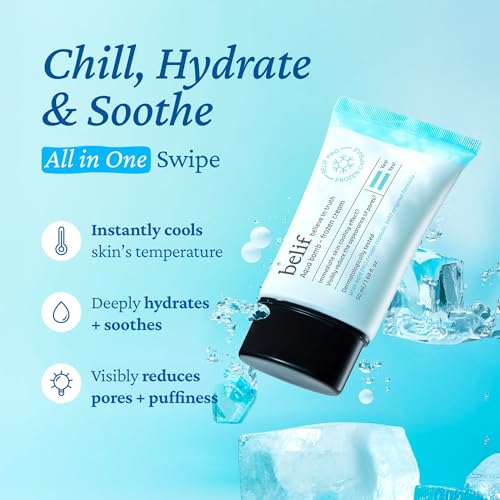 belif Aqua Bomb Back to School Skincare Set: Korean Skincare Set with Aqua Bomb Moisturizer, Peptide Eye Bomb cream, Frozen Cream, 4-Step Skincare for All Skin Types