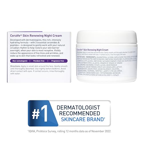 CeraVe Night Cream, Face Moisturizer, Skin Care for Dry Skin, 1.7oz