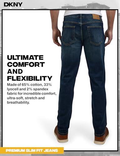 DKNY Jeans for Men - Premium Soft Slim Fit Mens Stretch Jeans