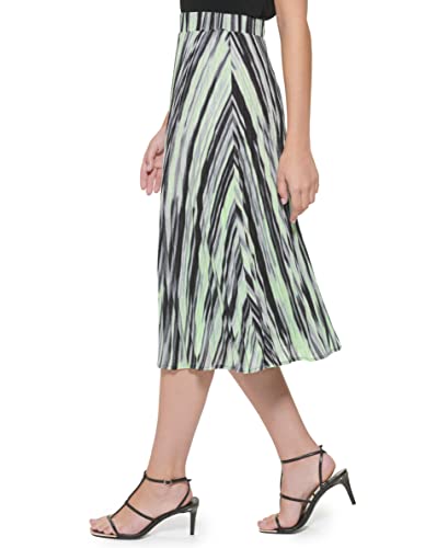 DKNY Women's Elastic Waist Pull On Comfy Skirt, BLK Laz MU