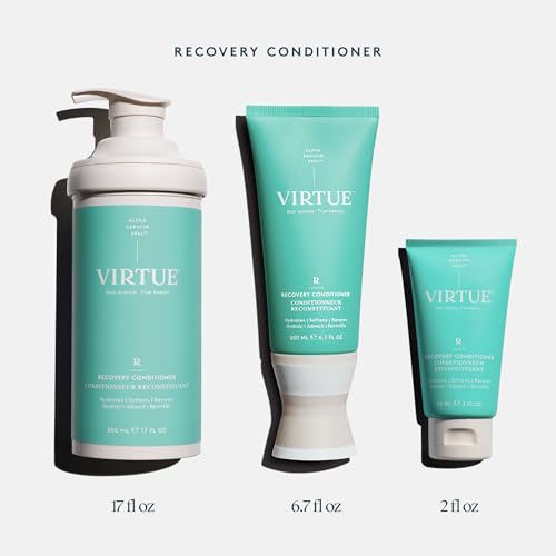 VIRTUE Recovery Conditioner, Keratin for Damaged Hair, 2 Fl Oz