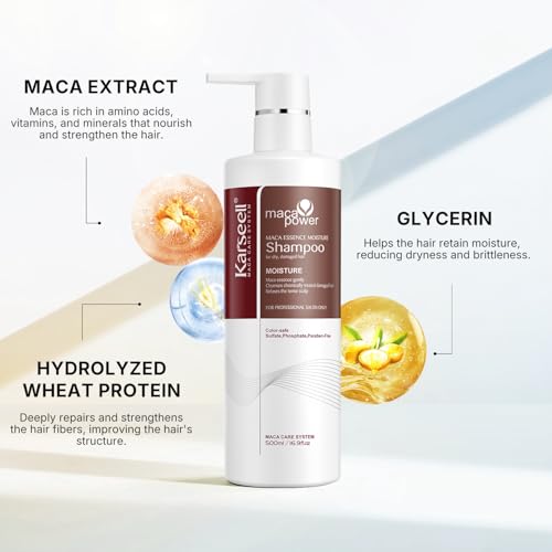 Karseell Shampoo Moisturizing Deep Repair Smooth Shampoo for Dry and Damaged Hair 16.9Oz 500ml