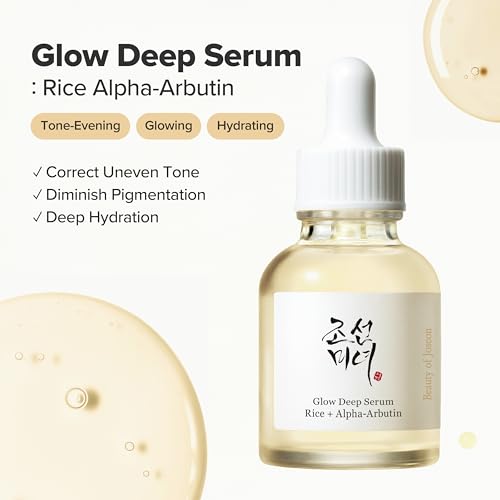 Beauty of Joseon Glow Deep Serum Rice Alpha-Arbutin Niacinamide for Uneven Dull Skin Tone, Daily Korean Skin Care 30ml, 1.01 fl.oz