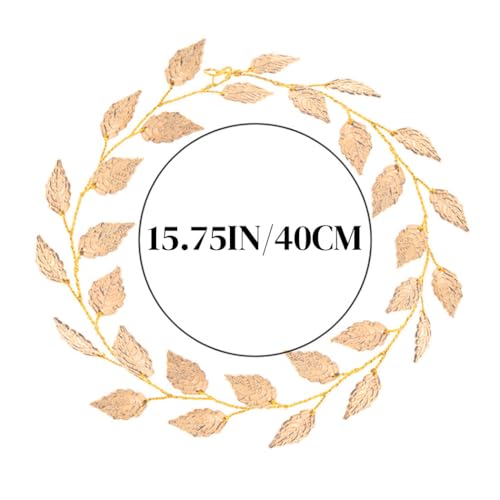 JAKAWIN Gold Wedding Hair Vine Leaf Bride Hair Piece Accessories for Women HV179 (Gold)