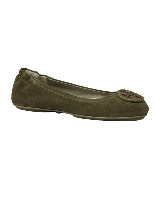 Tory Burch Women's Minnie Travel Ballet with Suede Logo Flat, Aneto, 10