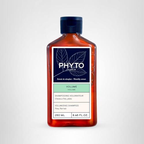 PHYTO Volume Volumizing Shampoo for Fine & Thin Hair | Vegan, Sulfate-Free, Silicone-Free | Lightweight Cleanse, Instant Body & Lift | Made in France | 8.45 fl oz