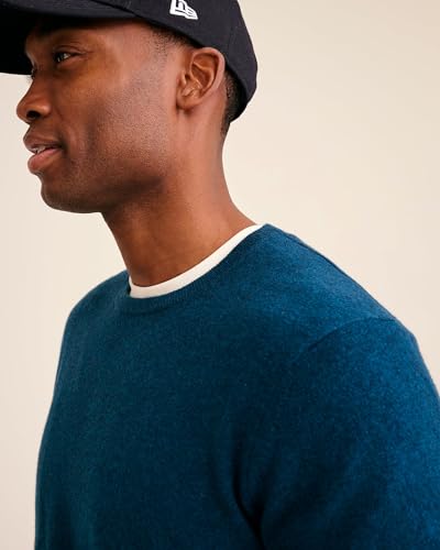The Original Cashmere Crewneck Sweater Men's (US, Alpha, X-Large, Regular, Regular, Peacock Blue)