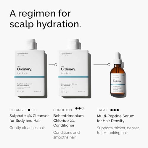 The Ordinary Multi-Peptide Serum for Hair Density, Peptide-Powered Formula for Thicker, Fuller Looking Hair, 2 Fl Oz
