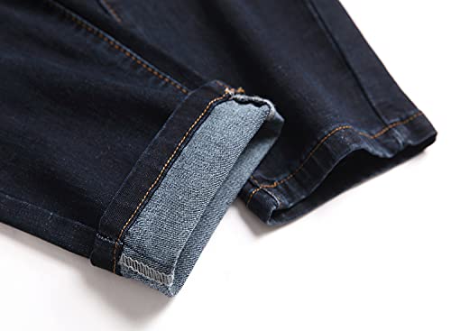 JUNBAOSS Men's Slim Fit Stretch Jeans Ripped Skinny Jeans for Men, Distressed Straight Leg Fashion Comfort Flex Waist Pants