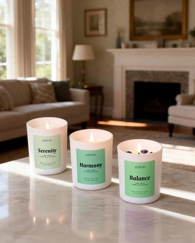 AOOVOO Calm Candles Set for Women - 4 Pack Soy Candles for Home Scented
