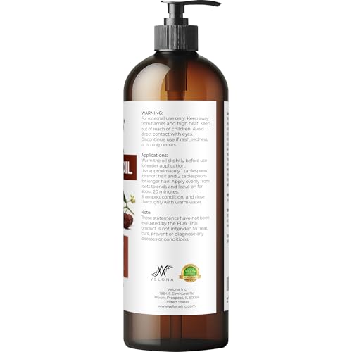 velona Jojoba Oil - 16 fl oz, Cold Pressed, Unrefined, with Pump