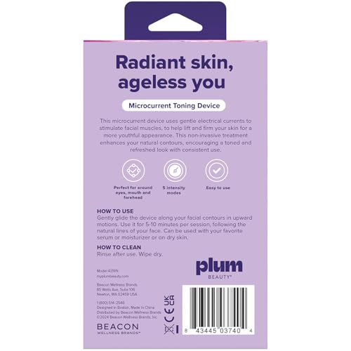 Plum Beauty Microcurrent Toning Device – Skin Tightening & Face Contour