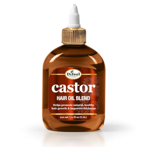 Difeel Castor Hair Oil Blend 7.1 oz. - Natural Castor Oil for Hair Growth