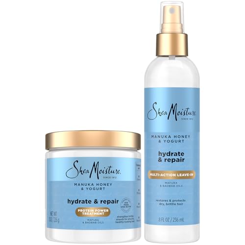 SheaMoisture Leave-In Conditioner + Mask, Manuka Honey & Yogurt, 8 Oz Ea