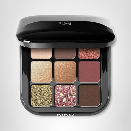 Kiko Milano Glamour Multi Finish Eyeshadow Palette 03 | Palette With 9 Eyeshadows In Different Finishes