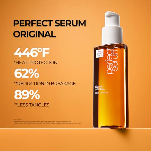 Mise En Scene Perfect Serum Original Trial Size - Mini Hair Oil for Heat Protection | for Frizzy & Dry | Hydration and Nutrition | Hairy Essence for Damage Care | Korean Hair Care (1.01 Fl. Oz.)