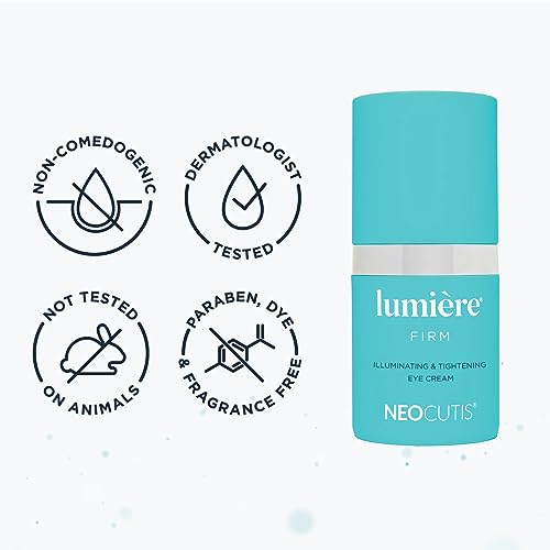 NEOCUTIS Lumiere Firm - Illuminating and Tightening, Anti-Aging Eye Cream - Brighten, Hydrate, and Soothe - for Dark Circles, Puffiness, and Wrinkle Prevention - Travel-Friendly - 15 ml / 0.5 fl oz