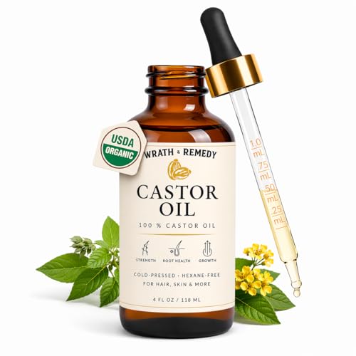 Castor Oil Organic Hexane Free — USDA Certified Castor Oil for Hair (4OZ)