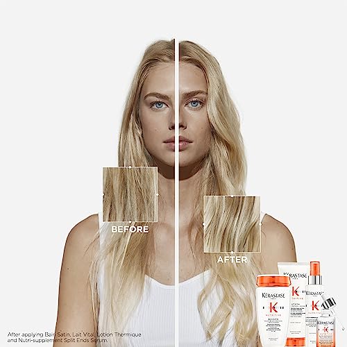 KERASTASE Nutritive Heat Protecting Spray | Nourishing Heat Protectant for Dry Hair | Detangle, Reduce Frizz & Fly-aways | For Fine to Medium Dry Hair | Lotion Thermique Sublimatrice | 5.1 Fl Oz