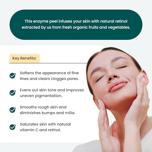 BioZyme Enzyme Peel | Natural Exfoliator for Face & Body | Chemical Peel Results Without Glycolic or Lactic Acid | Gentle, Powerful, Safe | No Harsh Chemicals | For Smooth, Radiant Skin | 4oz