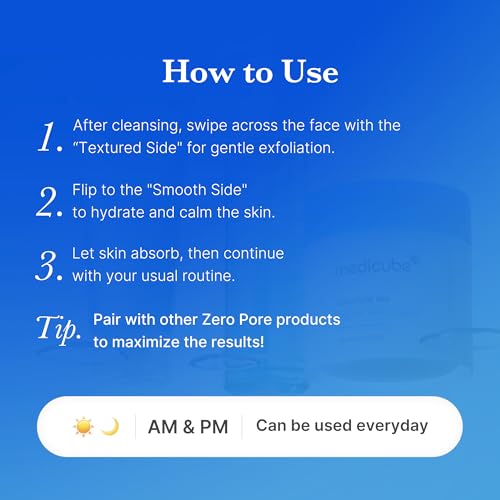 medicube Toner Pads Zero Pore Pad 2.0 for Exfoliation and Pore Care