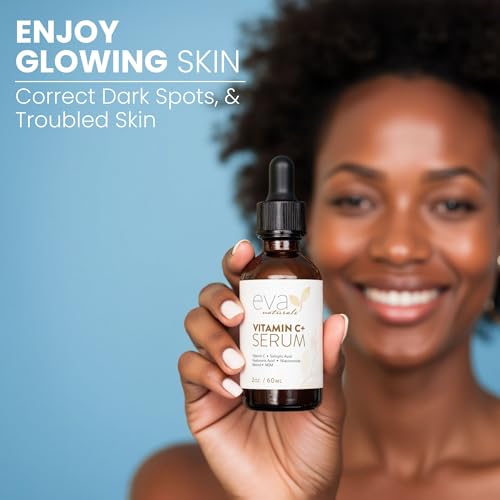 Eva Naturals Vitamin C Serum Plus with Hyaluronic Acid & Retinol, 2 oz