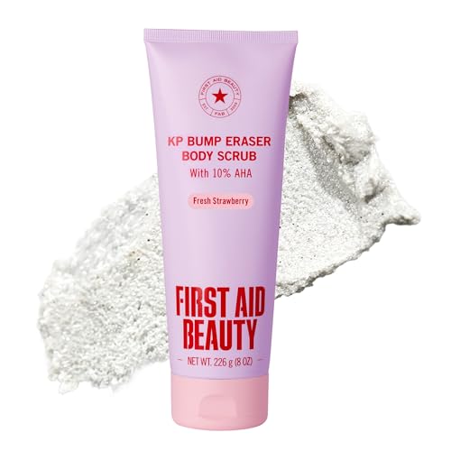 First Aid Beauty KP Bump Eraser Scrub, 10% AHA, 8 oz, Fresh Strawberry