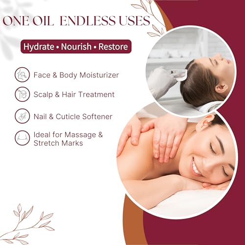 ISLA & FONTANE Jojoba Oil – 64 fl oz | 100% Pure & Natural | Golden, Unrefined, Cold Pressed | Hexane-Free Carrier Oil for Skin, Hair, Face, Nails & Body Moisturizing