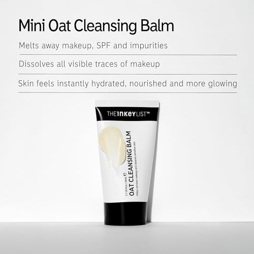 The INKEY List Mini Oat Cleansing Balm, Rich Balm Removes Makeup and Impurities, Reduces Redness, Travel Size, 1.69 Fl Oz each