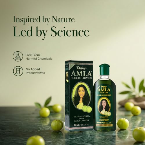Dabur Amla Hair Oil – Nourishing with Pure Amla Oil For Hair Growth, 200 ml
