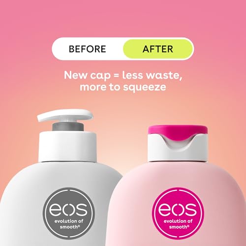 eos Shea Better Body Lotion Jasmine Peach, 24-Hour Moisture Skin Care, Lightweight & Non-Greasy, Natural Shea, Vegan, 16 fl oz