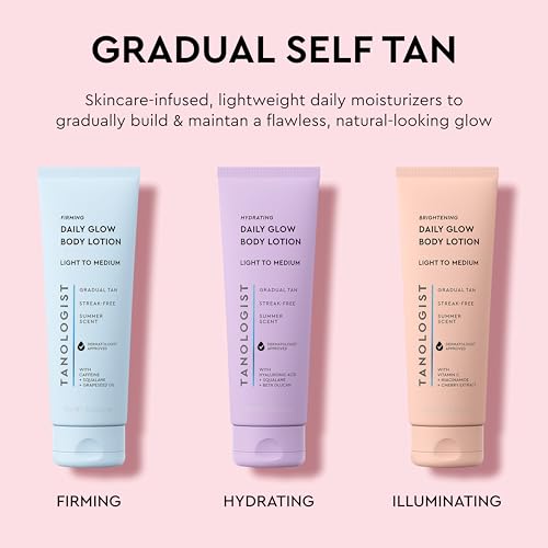 Tanologist Brightening Daily Glow Body Lotion, Gradual Tanning Lotion