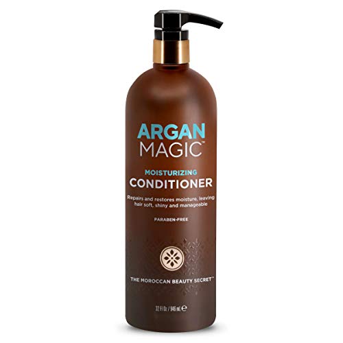 Argan Magic Moisturizing Conditioner - Detangle, Hydrate, and Repair Dry and Chemically-Damaged Hair Types | Nutrient-Rich, Paraben Free (32 oz)