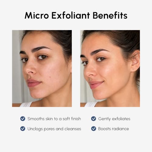 MAREE Face Exfoliator – Microdermabrasion Facial Scrub & Exfoliating Face Wash for Women – Collagen & Glycolic Acid – Gentle Scrub and Exfoliant – Men Exfoliating Scrubber – Exfoliante Facial Cleanser