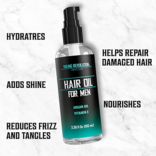 Viking Revolution Hydrating Hair Oil for Men - 3.38 fl oz