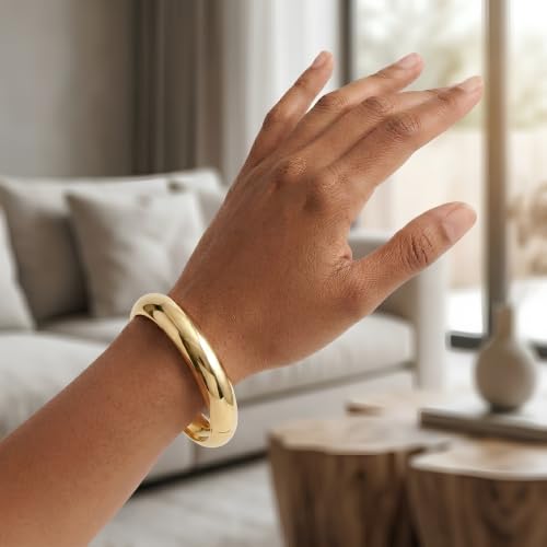 Floreo 14k Yellow Gold 10mm Polished Bangle Bracelet 7 Inch