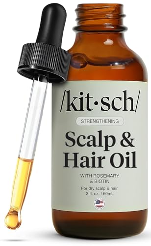 Kitsch Rosemary Oil for Hair Growth -With Castor Oil, Biotin & Jojoba- 60mL