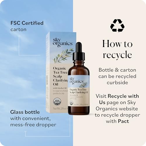 Sky Organics Tea Tree Scalp Clarifying Oil 2 fl oz, USDA Organic