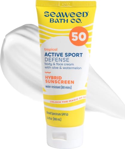 Seaweed Bath Co. Active Sport Defense Cream SPF 50, 3.4 Ounce