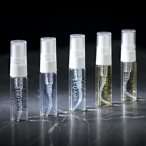 Michel Germain Sexual Discovery Set for Him, Men's Cologne, 5 x 0.07 Fl Oz Eau de Toilette Vials, Woody, Fresh, Fruity, Aromatic, Citrus Colognes for Him