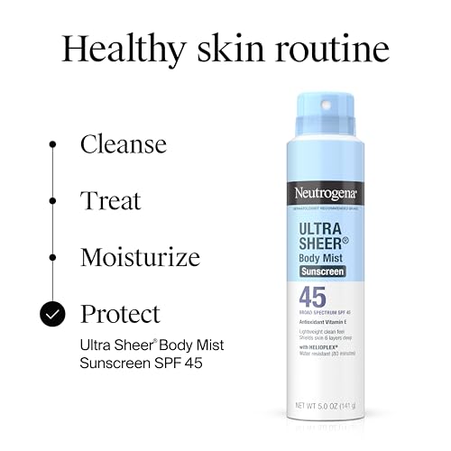 Neutrogena Ultra Sheer Dry Touch Sunscreen Spray, SPF 45, 2 x 5 oz