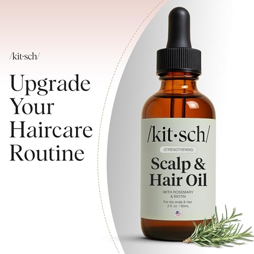 Kitsch Rosemary Oil for Hair Growth -With Castor Oil, Biotin & Jojoba- 60mL