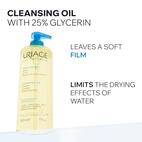 Uriage Shower Oil with Glycerin 25%, 2 in 1, Soap-Free