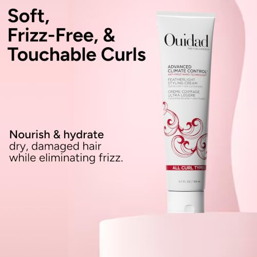 Ouidad Advanced Climate Control Featherlight Curls Styling Cream, Soft Hold