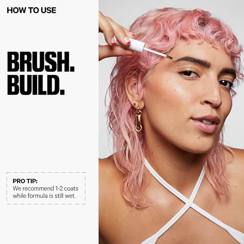Milk Makeup KUSH Fiber Brow Gel – Tinted Gel Fluffs, Fills + Holds Eyebrows for a Fuller, Natural Look – Conditioning, Vegan Formula – Herb (Medium Brown), 0.15 oz