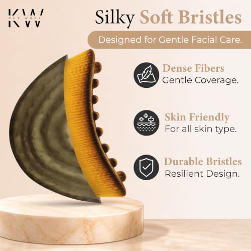 Lymphatic Contour Face Brush, Facial Brush for Lymphatic Drainage, Dry Lymphatic Massage Brush, Face Sculpting Brush, Lymphatic Drainage Massager, Contour Face Brush, Face Depuffer, Facial Tool
