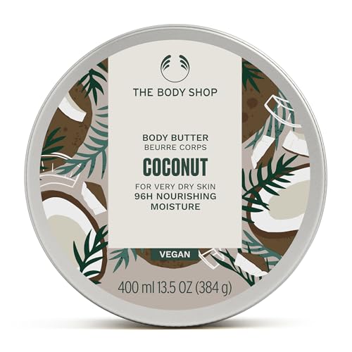 The Body Shop Coconut Body Butter – Nourishing & Moisturizing Skincare for Very Dry Skin – Vegan – 13.5 oz