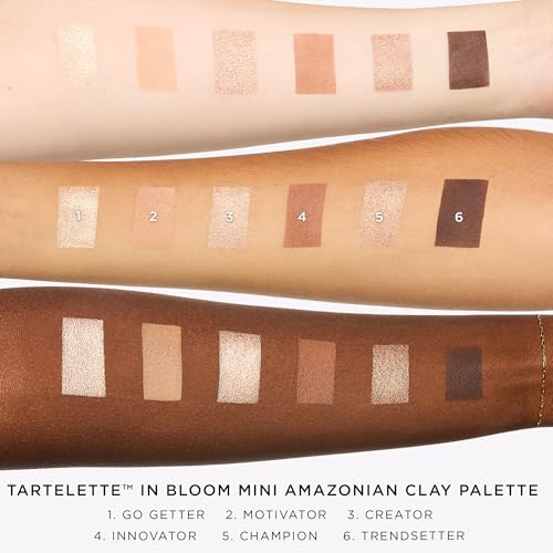 tarte tartelette in bloom mini Amazonian clay palette – Eyeshadow Palette with Shimmer & Matte Neutral Bronze Shades, Longwear Pigment, Blendable Lightweight Formula, Cruelty-Free
