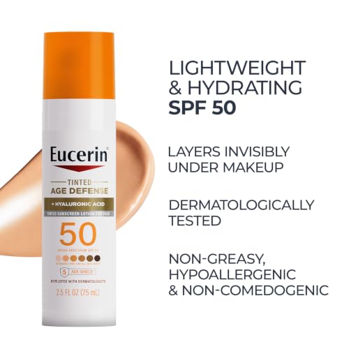 Eucerin Sun Age Defense Tinted Face Lotion SPF 50, 2.5 FL OZ