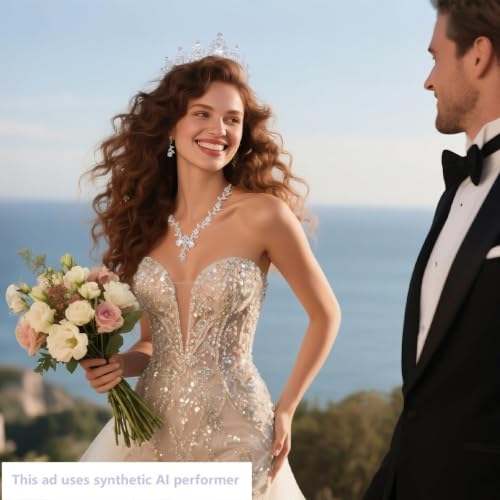Kamirola Silver Tiaras and Crowns for Women,Tiaras Earrings Necklace